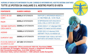 Il report del sindacato nursing up