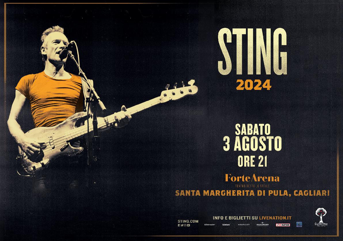 Sting alla Forte Arena sabato 3 agosto 2024 Sardegna Reporter