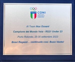 Vela: il CONI Sardegna onora i giovani atleti del team NOX Oceani 